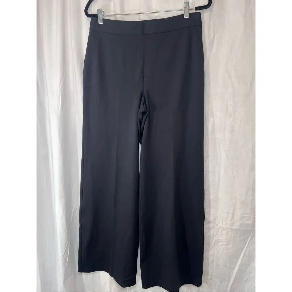 Spanx Women's Black Super Smooth Perfect Fit Ponte Wide Leg Pants Large NWOT - Picture 6 of 13